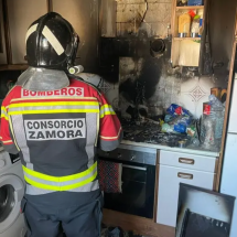 Incendio en Benavente por sartén olvidada