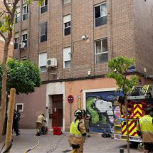 Fuego en cocina de Murcia