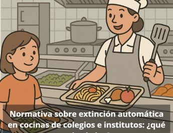 Normativa sobre extinción automática en cocinas de colegios e institutos: ¿qué exige la ley?