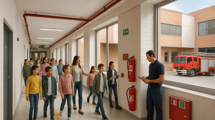 Normativa CTE en colegios: resistencia al fuego según el material de construcción