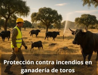Protección contra incendios en ganadería de toros de lidia