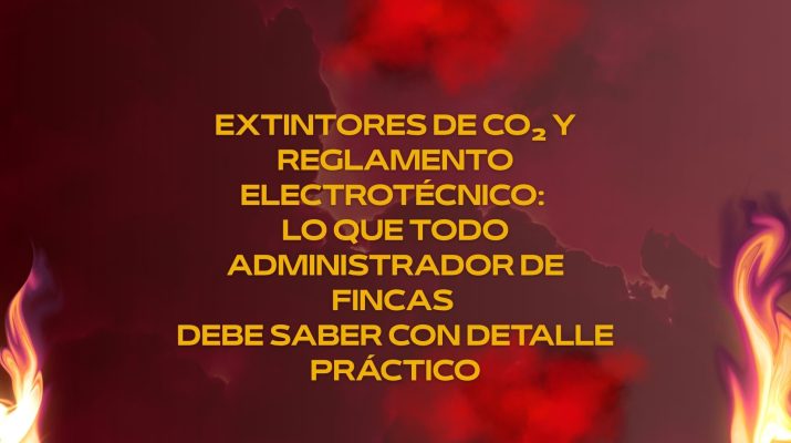 Extintores de CO₂ y Reglamento Electrotécnico: lo que todo administrador de fincas debe saber con detalle práctico