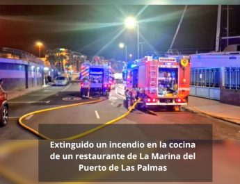 Incendio controlado en la cocina de un restaurante de La Marina, Las Palmas