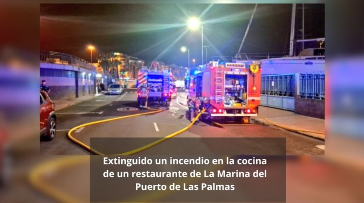 Incendio controlado en la cocina de un restaurante de La Marina, Las Palmas