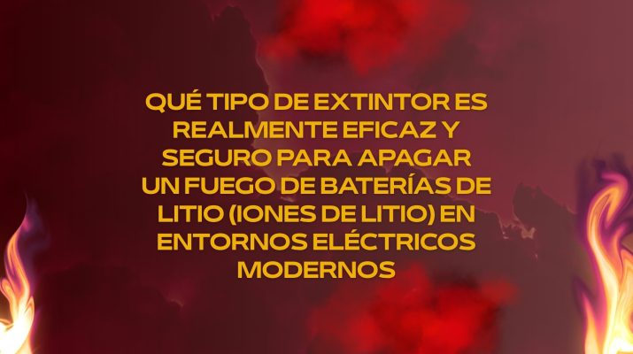 Qué tipo de extintor es realmente eficaz y seguro para apagar un fuego de baterías de litio (iones de litio) en entornos eléctricos modernos