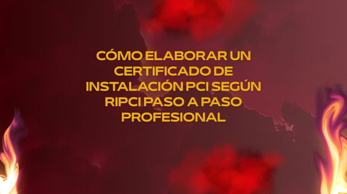 Cómo elaborar un certificado de instalación PCI según RIPCI paso a paso profesional