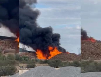 Incendio controlado: la fábrica de corcho en San Vicente de Alcántara mejora su situación