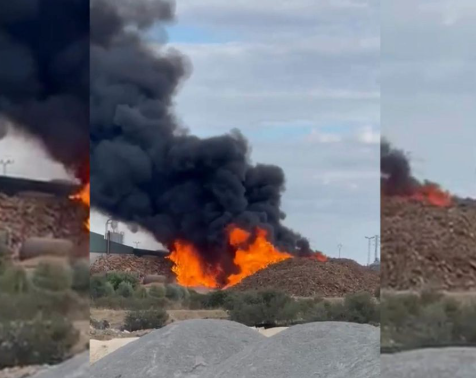 Incendio controlado: la fábrica de corcho en San Vicente de Alcántara mejora su situación
