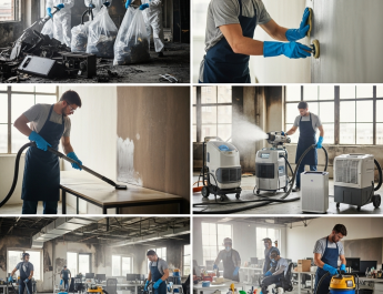 Limpieza post-incendio en edificios y oficinas