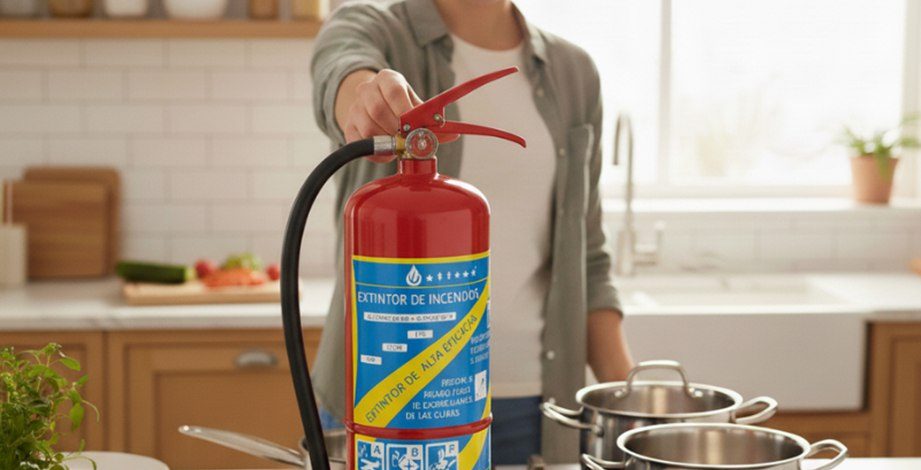 Qué extintor es mejor para cocina doméstica: Guía completa para elegir el equipo ideal de protección contra incendios.
