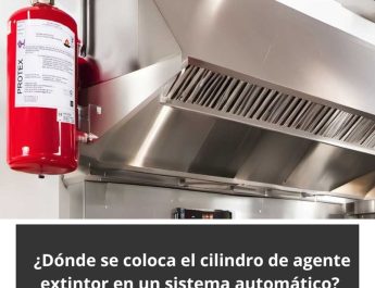 ¿Dónde se coloca el cilindro de agente extintor en un sistema automático? Importancia técnica de la ubicación del cilindro en la extinción automática.