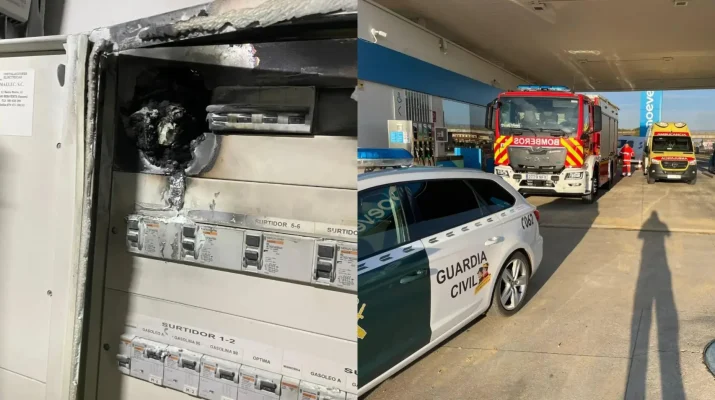 Incendio en San Esteban del Molar: Gasolinera Arde Tras la Perforación Accidental de Cableado Subterráneo