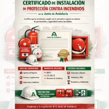 Certificado de Instalación de Protección Contra Incendios en la Junta de Andalucía