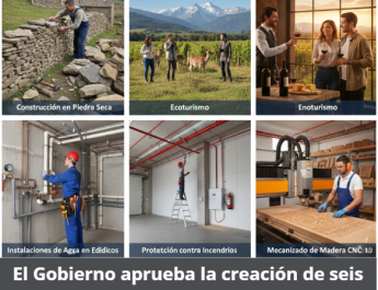 Nuevos certificados profesionales en construcción, turismo e instalación aprobados oficialmente