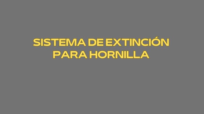 Sistema de extinción para hornilla. Seguridad avanzada en cocinas profesionales.