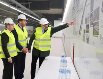 Óscar Puente inspecciona el avance del acceso ferroviario al Aeropuerto de Barcelona-El Prat