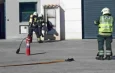 Fuego en un polígono industrial de Tudela obliga a intervenir antes de la llegada de bomberos