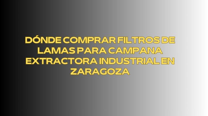 Dónde comprar filtros de lamas para campana extractora industrial en Zaragoza