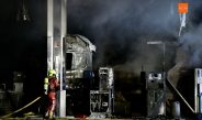 Incendio en la gasolinera de El Salto: Arde la cabina de un camión durante el repostaje. El incendio en la estación de servicio
